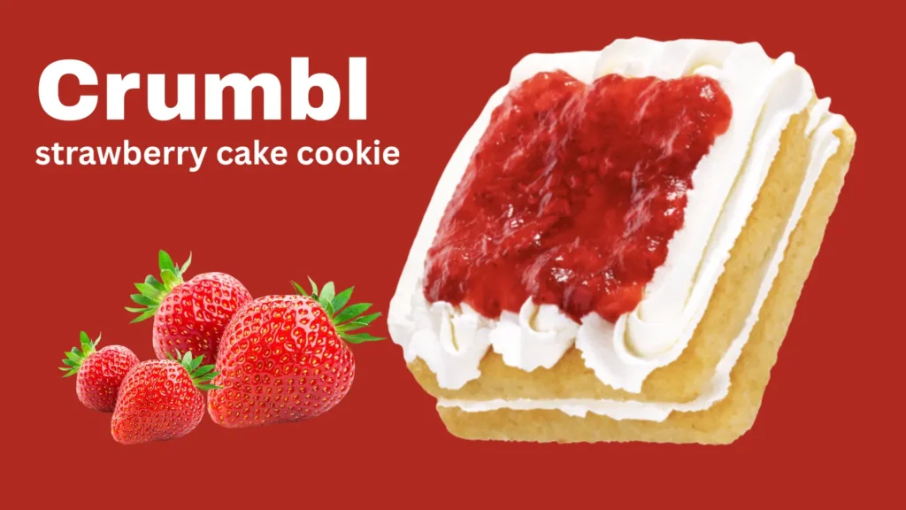 strawberry cake crumbl cookie