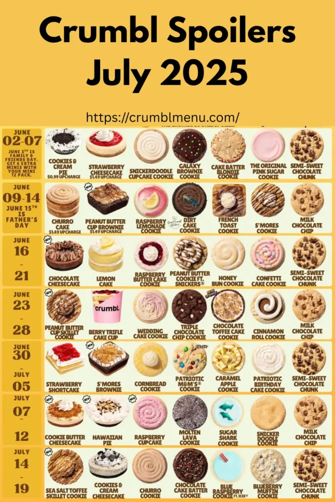 crumbl spoilers july 2025