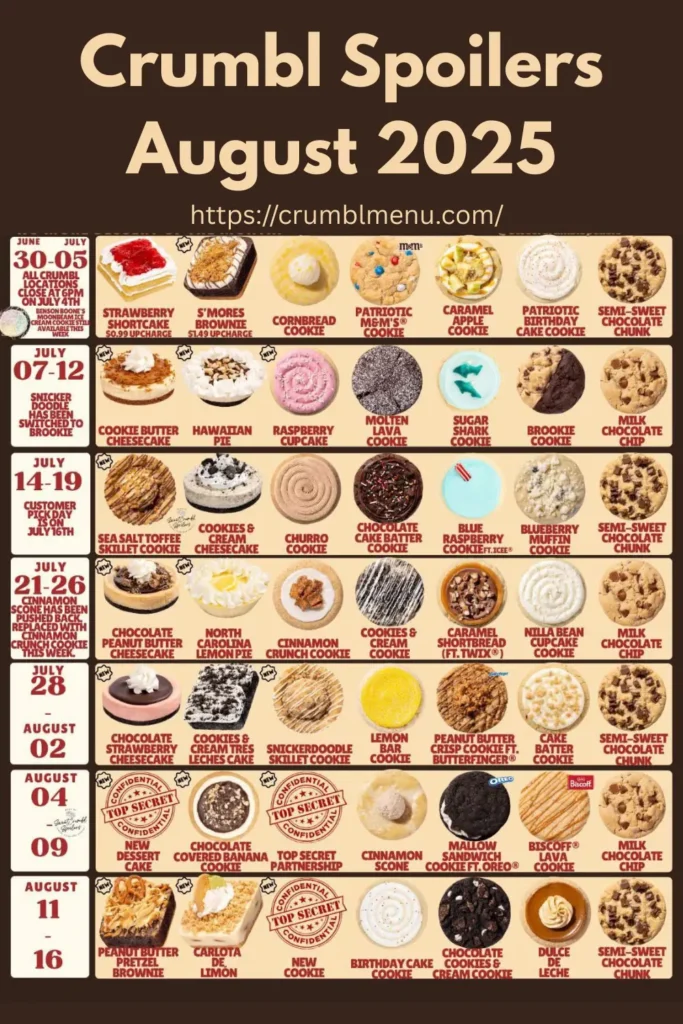 crumbl spoilers August 2025
